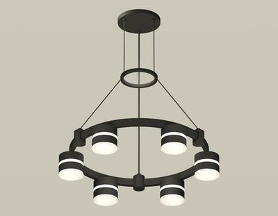 Комплект подвесного светильника с акрилом XR92051202/6 SBK/FR черный песок/белый матовый GX53  (A9205, C9232, N8445)