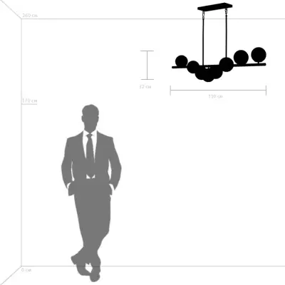 815187 Люстра CROCO 8х40W E14 ЧЕРНЫЙ МАТОВЫЙ Lightstar