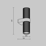 Настенный светильник (бра) Dynamics GU10х2, MOD326WL-02MG. TM Maytoni