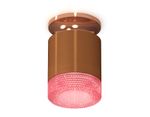 Комплект накладного светильника с композитным хрусталем XS7404142 SCF/PPG/PI кофе песок/золото розовое полированное/розовый MR16 GU5.3 (N7930, C7404, N7193)