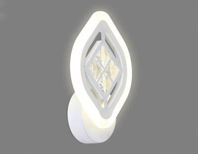 Настенный светодиодный светильник с хрусталем FA277 WH белый 12W 240*170*60