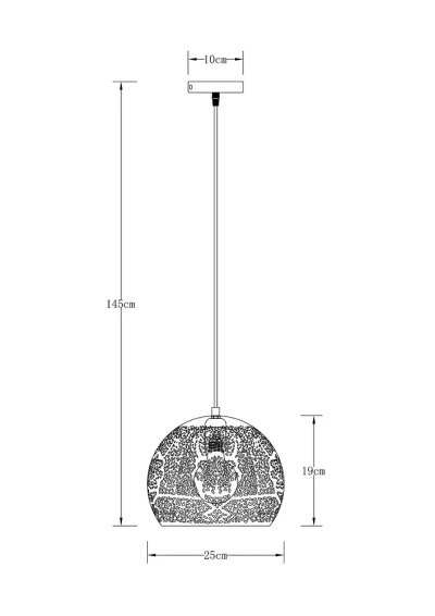 Подвесной светильник Arte Lamp CELESTA A7058SP-1BK, 1хE27