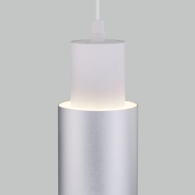 Подвесной светодиодный светильник 50204/1 LED белый/матовое серебро, LED