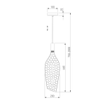 Подвесной светодиодный светильник с металлическим плафоном 90352/1 хром, LED
