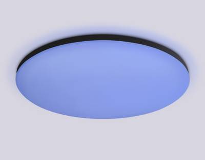 Потолочный светодиодный светильник с Wi-Fi Яндекс Алисой/Tuya/Smart Home/Alexa FZ2005 BK черный IP54 25W 3000K-6500K+RGB D370*55 (ПДУ ИК)