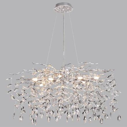 4970/10 HALL ODL24 615 матов.серебристый/алюмин./хрусталь Люстра G9 10*40W DELICA