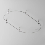 Шинопровод круглый из полукругов 1200мм Flarity платина, TRX154-2SR-D1200-PT. TM Maytoni