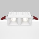 Встраиваемый светильник Alfa LED 4000K 2x10Вт 36° Dim Triac DL043-02-10W4K-D-SQ-W. TM Maytoni