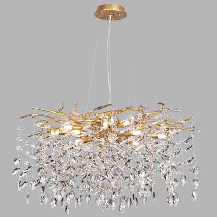 4969/10 HALL ODL24 613 античн.бронза/алюмин./хрусталь Люстра G9 10*40W DELICA