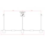 07624-5,19 Люстра Карин черный w120*8,5 h200 Led 3*6W+2*10W (4000K)