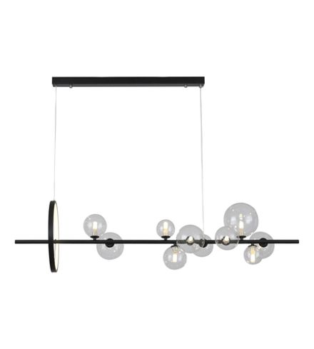 07608-10A,19 Люстра Иона черный w120*28 h200 G9 10*5W+ Led 17W (4000K) (Led) (лампами не комплектуется)
