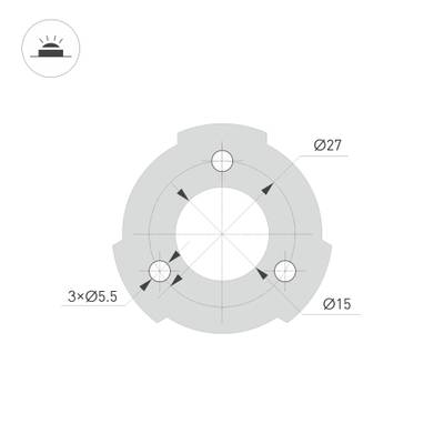 Светильник LGD-SWAMP-BOLL-H500-7W Warm3000 (GR, 93 deg, 230V) (Arlight, IP65 Металл, 3 года)