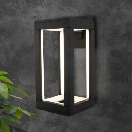 Уличный настенный светодиодный светильник Frame LED IP54 1527 TECHNO LED черный