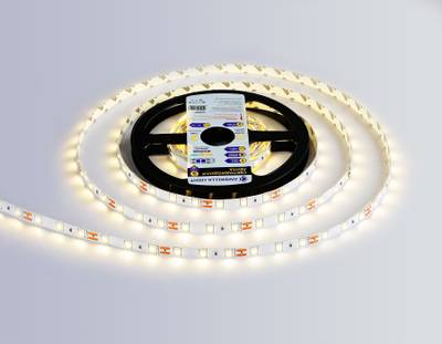 Светодиодная лента GS1002 2835 60Led/ 4.8W m/ 12V IP20 4500K/ 5000*8*1.2mm/ кратность резки 50mm (2 конт.)