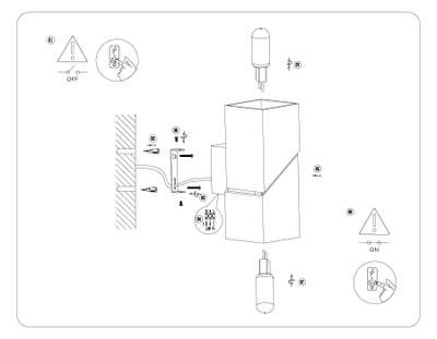 Светильник настенный FW2474 WH белый G9 max 40W 155*60*90