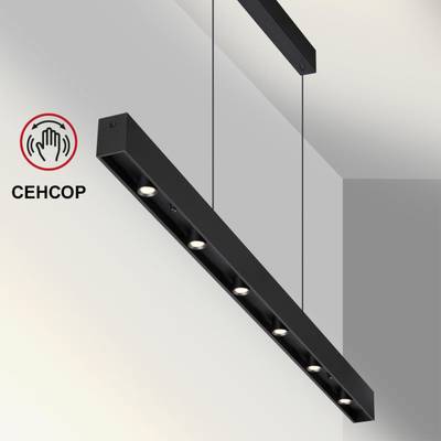 359305 OVER NT24 282 черный Светильник подвесной диммируемый со сменой цв.температуры (сенсор) IP20 LED 15W/30W 4000К/2700,4000,6000K 220-240V FERMO