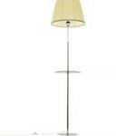 Citilux Линц CL402973T Торшер хром со столиком и кремовым абажуром