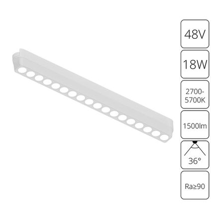 Магнитный трековый светильник Arte Lamp RAPID SMART A2969PL-1WH, 1хLED