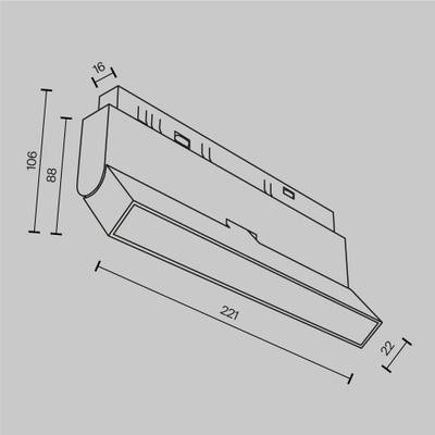 Трековый светильник Basis Exility 2700K 12Вт 120°, TR036-2-12W2.7K-B. TM Maytoni