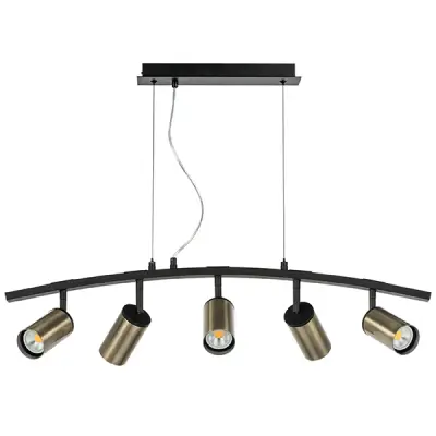 LR735315 Люстра RULLO 5х50W GU10 ЧЕРНЫЙ/БРОНЗА (571735+214431-5)