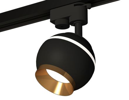 Комплект трекового светильника XT1102005 SBK/PYG черный песок/золото желтое полированное GU5.3 LED 3W 4200K (A2521, C1102, N7034)