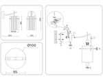 Светильник настенный LH56035 BS/CL латунь/прозрачный E14 max 40W 220*120*255