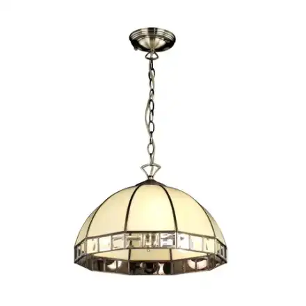 Citilux Шербург-1 CL440131 Люстра витражная подвесная Бронза