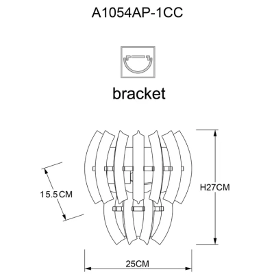 Настенный светильник Arte Lamp ELLA A1054AP-1CC, 1хE14