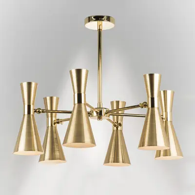 816061 Люстра DUMO 6х40W E14 ЛАТУНЬ/ЗОЛОТО Lightstar