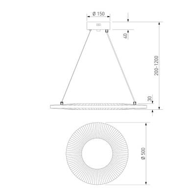 Подвесной светодиодный светильник с абажуром из ткани 101001 LED белый, LED