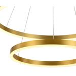 08219,36A(3000K) Люстра диммируемая Тор латунь d60+40 h150 Led 60W (3000K) с пультом ДУ