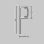 Алюминиевый профиль встраиваемый ALM-3611-S-2M, 636001. TM Maytoni