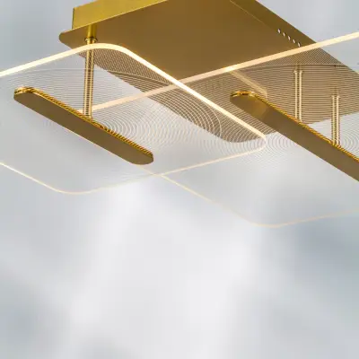 738063 Люстра ACRILE 29W LED 2966LM 120G ЗОЛОТО 3000K Lightstar