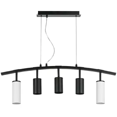 LR735862373 Люстра RULLO 5х50W GU10 ЧЕРНЫЙ/БЕЛЫЙ (571735+214437-3+214486-2)