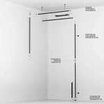 Шинопровод круглый подвесной 2 м Levity, TRX184-R-112B. TM Maytoni