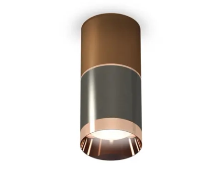 Комплект накладного светильника XS6303021 DCH/CF/PPG черный хром/кофе песок/золото розовое полированное MR16 GU5.3 (C6303, C6304, A2063, N6135)