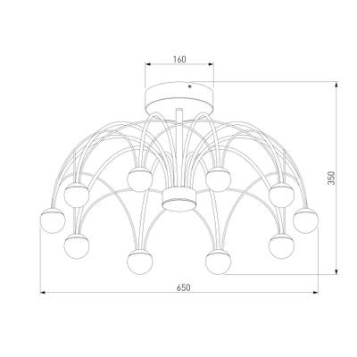 Потолочный светодиодный светильник 90031/10 LED золото, LED