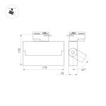Светильник LGD-LOFT-TRACK-2TR-S170-10W Warm3000 (BK, 24 deg, 230V) (Arlight, IP20 Металл, 3 года)