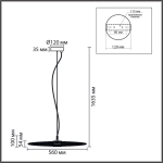 8379/10L LEDIO LN26 299 черный, металл/акрил Подвес LED 10W 3000K 220V CAMOMILE