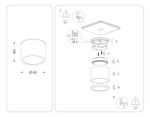 Светильник накладной TN6550 WH белый IP44 GX53 max 15W D82*60