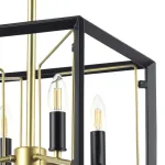 713447 Люстра REGOLO 4х40W E14 ЧЕРНЫЙ МАТОВЫЙ/ЗОЛОТО Lightstar