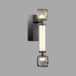 5427/13WL L-VISION ODL_EX24 131 черный хром/белый/дымчатый/коньячный/металл/стекло/акрил Бра LED 13W 3000K KLIFF