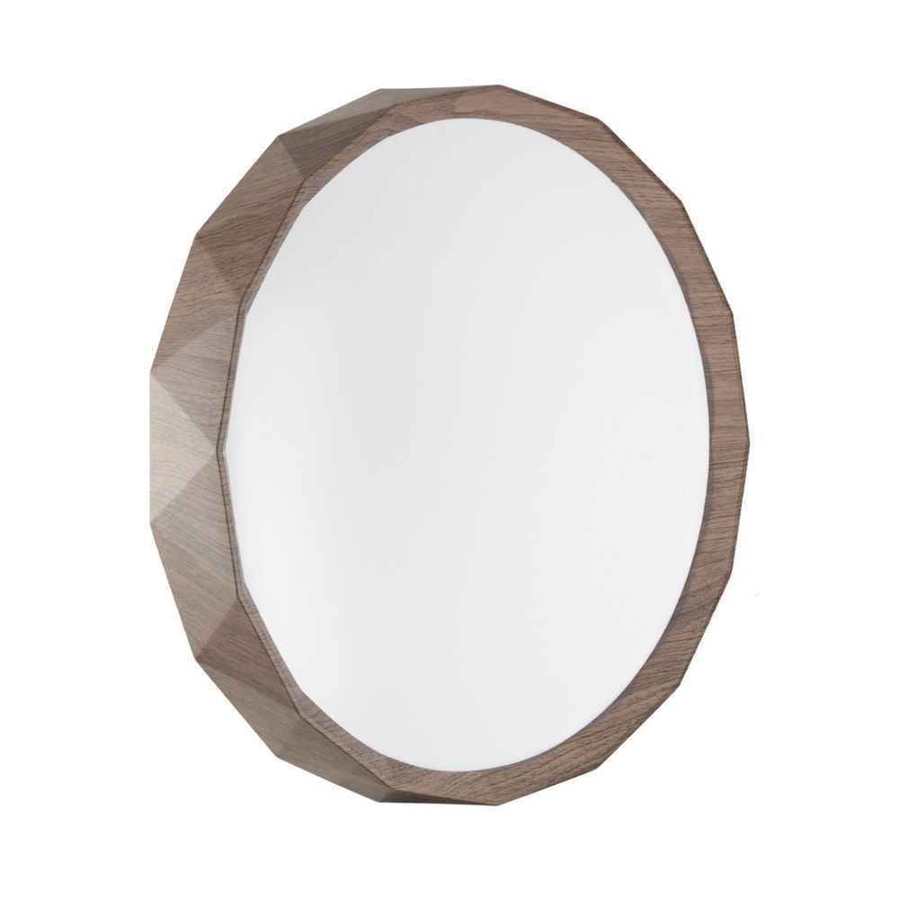 7637/DLN BASICA SN 169 Светильник пластик/кор. под дер LED 48Вт 3000/4000/6000К D385 IP43 CCT ZIF WOOD