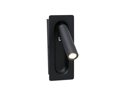 08071M,19 Бра встраиваемое Ризи черный w7*3 h17 Led 3W (3000K)
