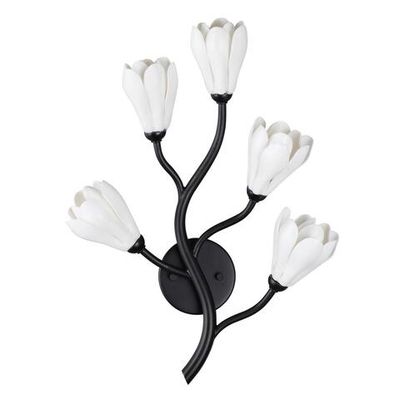 5090/5W MODERN ODL25 553 черный матовый/белый/фарфор Бра G4 LED 5*5W GARDI