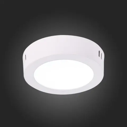 ST112.532.06 Светильник настенно-потолочный Белый LED 1*6W 3000K 330Lm Ra80 120° IP20 D110xH28 90-265V