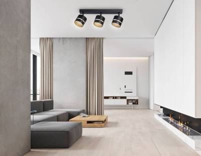 Светильник накладной TN71064/3 BK черный GX53/3 max 12W 405*85*150