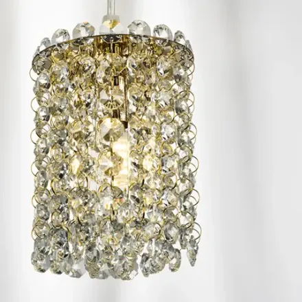 795312 Подвес CRISTALLO 1х40W G9 ЗОЛОТО Lightstar