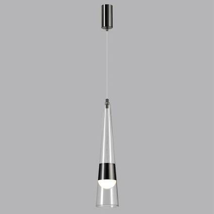 5044/12L L-VISION ODL24 301 глянц.темн.хром/прозрачный/металл/стекло Подвес LED 12W 3000K 1334Лм LUMP