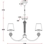 Подвесная люстра Arte Lamp GRACIE A7301LM-6PB, 6хE14